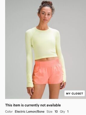 Lululemon  Long-Sleeve Swiftly Cropped Top